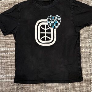 Overtime Cold Hearts Black Graphic Kids T-Shirt